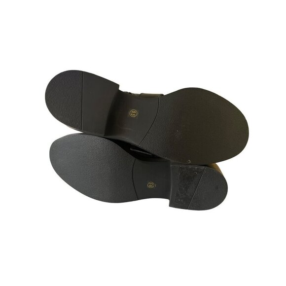 Steve Madden Black Leather 3 Buckle Combat Boots Size 9.5 NEW - Picture 5 of 6